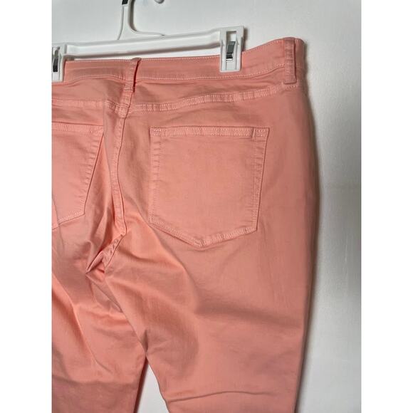 Ana Orange Preppy Pants Womens Size 16 Skinny Leg Ankle Peach Khakis Trousers - Picture 9 of 12